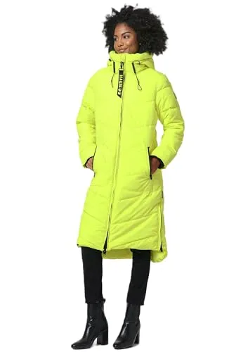 MARIKOO Damen Winterjacke Stepp - Warm und stylisch für die kalte Jahreszeit - Funktionsjacken mit wind- und wasserabweisendem Obermaterial, ideal für Komfort und Schutz in der Winterkälte. Hoch schließender Kragen sorgt für zusätzlichen Hals- und Nackenschutz.