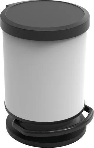 Rotho Treteimer Paso 20 L rund schwarzweiß   Mülleimer