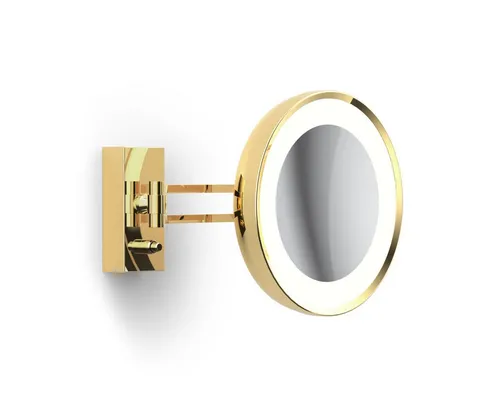 Decor Walther Kosmetikspiegel BS 36 - Schminkspiegel mit 3-fach Vergrößerung und eingebautem LED-Licht, ideal für präzises Make-up und Pflege im Bad.