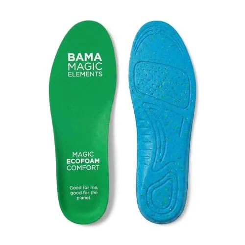 Bama Magic Soft Comfort Sohle Größe (35/36), Einlegesohlen aus recyceltem Ecofoam mit Mikroluftkammern für weichen Polsterkomfort – grün/blau
