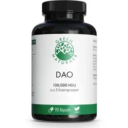 GREEN NATURALS DAO 100 mg - Vegan zum Histaminabbau, unterstützt den Körper beim Abbau von Histamin und lindert allergische Beschwerden
