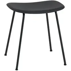 Muuto Fiber Stool, tube base, schwarz / schwarz