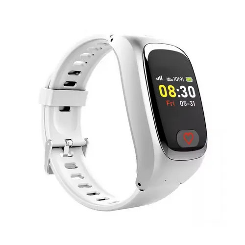 Notrufuhr NPC182S-IoT in Weiß mit aktivierter SIM - Smartwatch für Senioren mit SOS-Notruffunktion und GeoTRAX-Portal für Echtzeit-Tracking – maximale Sicherheit und Gesundheitsüberwachung für Ihre Liebsten.