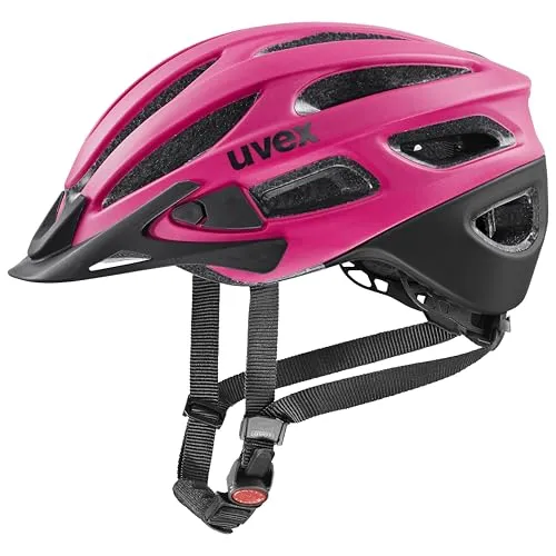 uvex True cc - Leichter Fahrradhelm für Damen und Herren - individuelle Größenanpassung - erweiterbar mit LED-Licht - Euphoria-Black matt - 52-55 cm