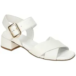 Högl Damen Sandalette CAMILA 9-10 2623 1200 - Elegante Damen Sandalette in Weiß mit bequemen Blockabsatz und hochwertigem Echtleder. Ideal für stilvolle Auftritte und perfekten Tragekomfort.
