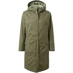 Craghoppers Caithness Jacket Damen in Wild Olive - Größe 18 UK - Die Caithness Jacket für Damen bietet optimalen Schutz gegen Kälte und Nässe. Mit wasserdichtem Material und isolierender ThermoAir+ Wattierung bist Du bestens gerüstet für Outdoor-Aktivitäten an kalten Tagen.