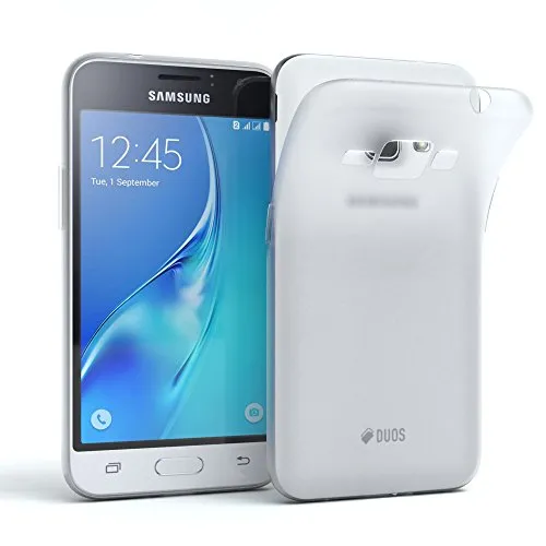 EAZY CASE Hülle kompatibel mit Samsung Galaxy J1 (2016) Schutzhülle Silikon, matt & Ultra dünn, Slimcover, Handyhülle, Hülle/Soft Case, Silikonhülle, Backcover, Transparent