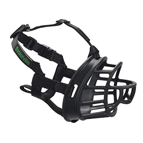 Baskerville Ultra Maulkorb für Hunde - Größe 3 - Maulkörbe für Hunde, patentiertes design für Hecheln und Trinken, individuell formbar, ideal für reaktive Hunde, robust und sicher mit gepolsterten Riemen.