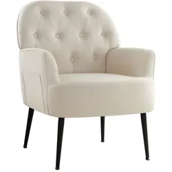 Intimate WM Heart Sessel - Retro Einzelsessel mit Metallbeinen, ideal für Schlafzimmer und Wohnzimmer, bietet hohen Komfort und eine Tragfähigkeit von bis zu 150 kg.