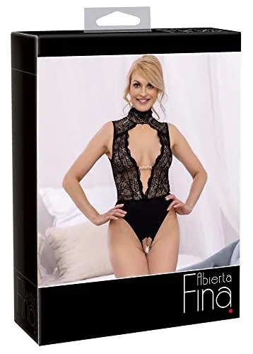 Abierta Fina Body-Ouvert Abierta Fina - Verführerischer Spitzenbody - Sexy Kleidung & Dessous, aus hochwertiger Spitze für einen verführerischen Look, erhältlich in den Größen S, M, L, XL.