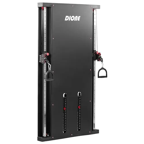 DIONE Cable Crossover 200 kg - Kompakte Kabelzugstation für Homegym - Entdecken Sie die DIONE Cable Crossover, eine vielseitige Kraftstation mit 200 kg Gesamtgewicht. Ideal für effektives Training in kleinen Räumen, perfekt für Muskelaufbau und Kraftsteigerung.