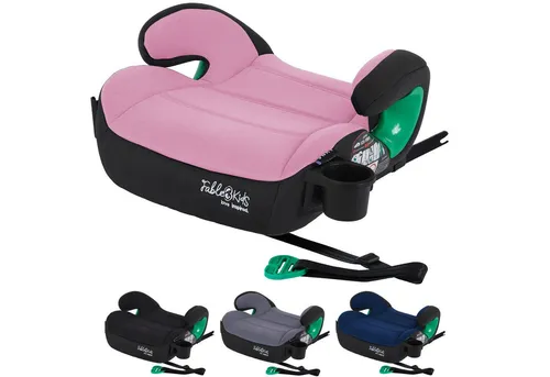 FableKids Isofix Autokindersitz - Pink - Autokindersitz nach ECE R129/03 für Kinder bis 5 Jahre, mit sicherer Isofix-Befestigung und praktischem Becherhalter für mehr Komfort im Auto.