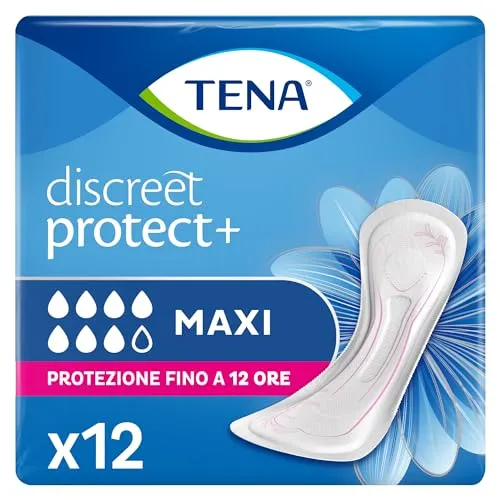 Tena Discreet Maxi-Damenbinden - 12 Stück, Blau - Maximaler Komfort und Diskretion: Die Tena Discreet Damenbinden bieten zuverlässigen Schutz vor Austritt und Feuchtigkeit. Ideal für den täglichen Gebrauch.