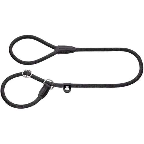 HUNTER Retriever-Hundeleine FREESTYLE, schwarz - Klassische Hundeleinen mit stufenlos verstellbarer Halsung für perfekten Sitz, wetterfest und pflegeleicht – ideal für aktive Hundebesitzer.