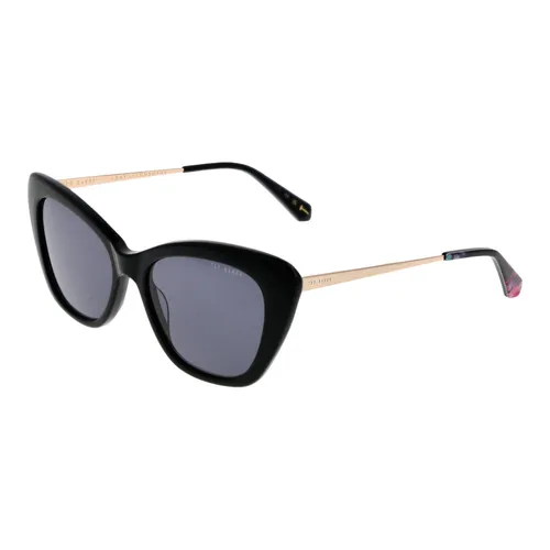 Ted Baker Sonnenbrille TB1742 001 53 Damen Schwarz - Sonnenbrille im Katzenaugen-Stil, 100% UVA & UVB Schutz, ideal für stilbewusste Damen. Inklusive Original-Etui.