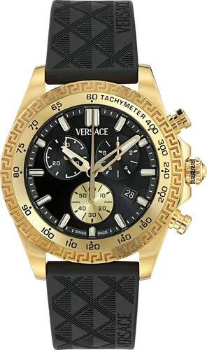 Versace Chrono X VE9K00224 Herrenuhr - Chronographen mit hochwertigem Quarzwerk, kratzfestem Saphirglas und sportlichem Design – ideal für modebewusste Männer.