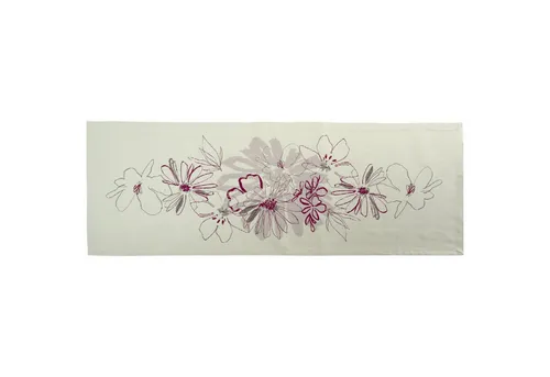 sander table + home Tischläufer Big Bloom in Red Plum 50 x 140 cm - Lebhaftes florales Design: Der Tischläufer BIG BLOOM von Sander table&home bringt sommerliche Frische auf Ihren Tisch. Hergestellt aus hochwertigem Jacquard, vereint er Stil und Langlebigkeit für jedes Zuhause.