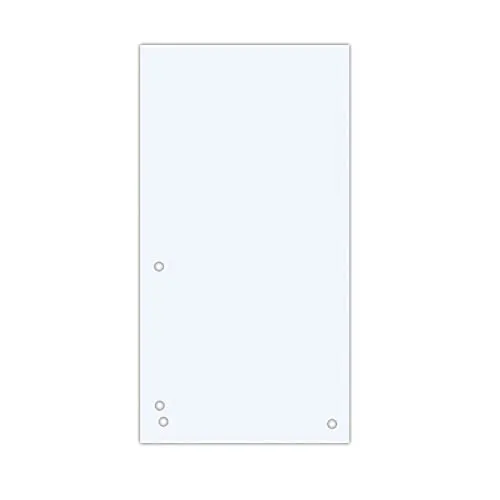DONAU DONAU 100er Pack Trennstreifen/Farbe: Weiß / 1/3 A4 aus 190 g/m² Recycling-Karton/ 4-fach Lochung/ 23,5 x 10,5 cm/Gelocht/Trennblätter Ordner Register Trennlaschen/Made in EU