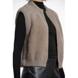 Rino & Pelle Kurzweste ELONA mit Bündchen beige S (36)