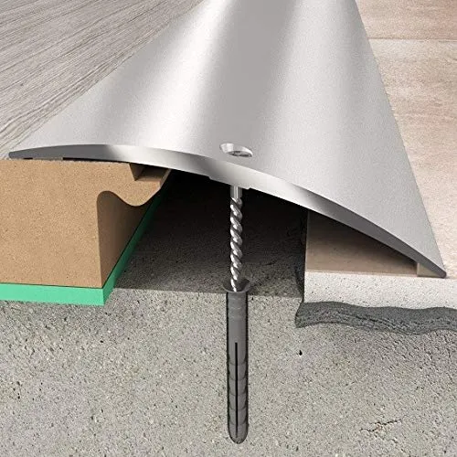 PROVISTON Übergangsprofil Aluminium 70 x 930 mm - Hochwertiges Aluminium-Übergangsprofil für nahtlose Verbindungen zwischen Bodenbelägen. Modernes Design in Silber, ideal für Laminat, Parkett und mehr. Einfache Montage mit beiliegendem Material.