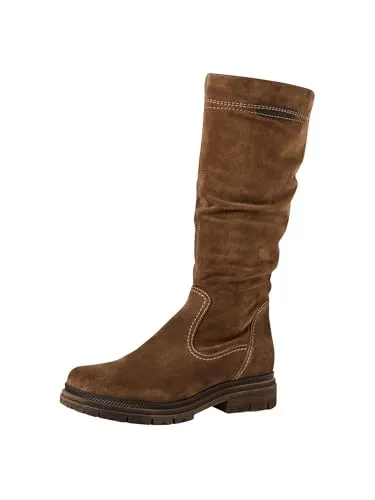 Tamaris Damen Stiefel Leder braun 37 - Wanderschuhe mit weichem Touchit-Fußbett für maximalen Komfort und modernem Blockabsatz. Ideal für den Alltag dank Reißverschluss und entspanntem Tragegefühl.