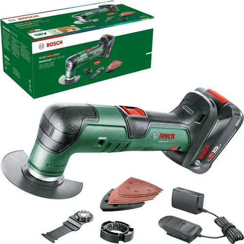 Bosch Home and Garden UniversalMulti 18V-32 Akku-Multifunktionswerkzeug - Multifunktionswerkzeuge für Heimwerker, kabellos und leicht, mit Syneon Technology für optimale Kraft und maximale Laufzeit. Ideal für Holz, Metall und mehr.