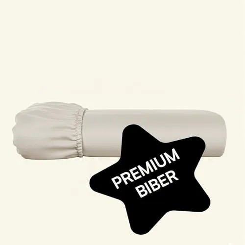 Amqua Biber Spannbettlaken 180x200 cm Beige – Kuscheliges Flanell für besten Schlafkomfort - Das Biber Spannbettlaken sorgt für perfekten Sitz und bleibt formstabil, auch nach vielen Wäschen. Atmungsaktive Baumwolle mit Rundumgummi, pflegeleicht und ideal für Matratzen bis 30 cm Höhe – perfekt für gemütliche Nächte.