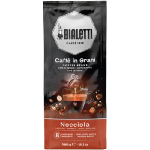 Bialetti Esperto Grani hazelnut Kaffeebohnen 1 kg - Sonstige, Gourmetkaffee mit 80% Robusta und 20% Arabica für einen exquisiten Haselnussgeschmack.