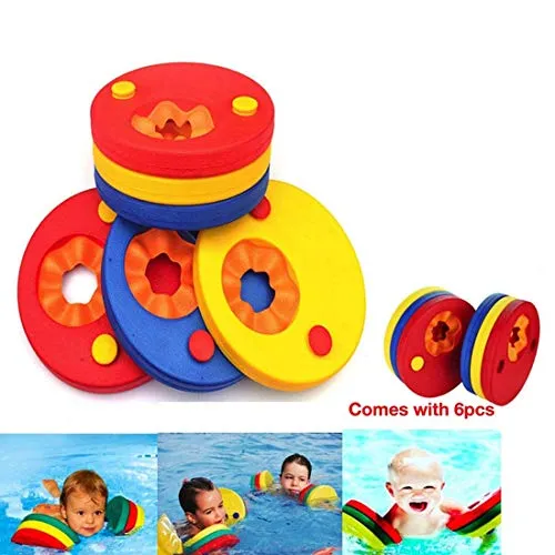 kaianda 6 Stück schwimmscheiben ab, schwimmscheiben Kinder, Eva Schaum, Schwimmflügel für Babys, Für Kinder zum Erlernen des Schwimmens als Hilfsmittel geeignet