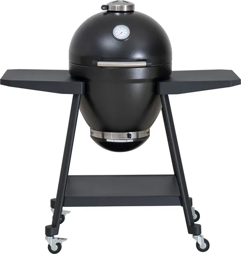 Sunjoy Kamado Grill – Eierförmiger Holzkohle Grill mit Pizzaplatte - Grills & BBQ – Vielseitiger Kamado-Grill mit gleichmäßiger Wärmeverteilung, integriertem Thermometer und Cordierit-Pizzastein für perfektes Grillen und Räuchern.