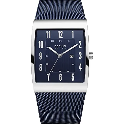 BERING Herren Uhr Solar Movement - Minimalistische Edelstahl Uhr mit Saphirglas - Armbanduhren für Herren, umweltfreundliches Solar Movement und kratzfestes Saphirglas für dauerhafte Eleganz und Schutz.