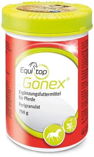 EQUITOP Gonex Granulat vet. 750 g - Nahrungsergänzungen & Vitamine für Pferde, unterstützt die Gelenkgesundheit und fördert die Beweglichkeit Ihres Pferdes.