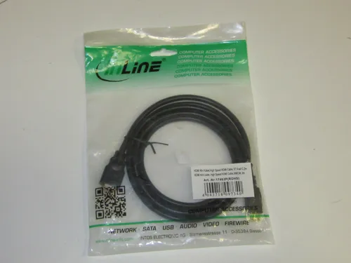 2m InLine HDMI Mini High Speed Kabel, Stecker A auf C, 24K (17462P)