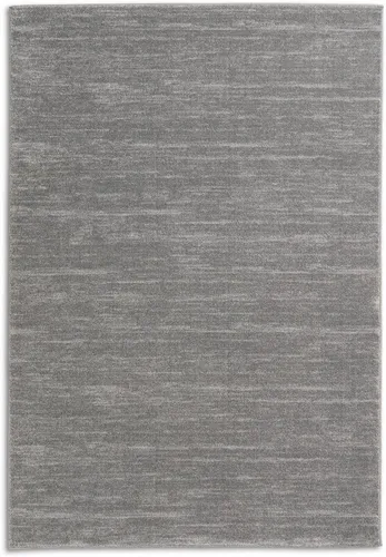 SCHÖNER WOHNEN Teppich Balance, rechteckig, 80 x 150 cm - Eleganter Kurzflorteppich aus Kunstfaser in hellgrau, ideal für Wohnzimmer. Trittschalldämmend und fußbodenheizungsgeeignet, maschinell gewebt für langanhaltende Qualität.