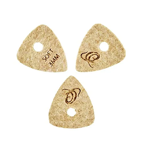 Ortega Guitars Filz Picks für Nylon Saiten Instrumente & Ukulelen - 3mm soft / 4er Pack (OGP-F-S3)