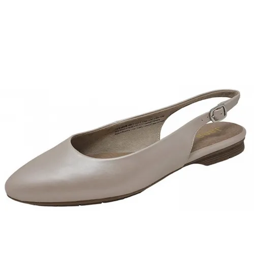 Jana Damen Slingpumps Flach Vegan in Weiß (Pearlized) – 37 EU - Damen-Pumps mit WIDE FIT für mehr Bewegungsspielraum, ideal für breite Füße. 100% vegan aus hochwertigen Materialien, perfekt für Alltag und schicke Anlässe.