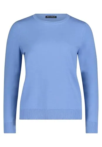 Betty Barclay Damen Basic-Strickpullover Rundhalsausschnitt 36, Azurine - Klassischer Damenpullover von Betty Barclay in Azurine. Bequeme Passform und Hüfthöhe, ideal für den Alltag. Perfekt kombinierbar für stilvolle Looks.