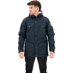 Fjällräven Greenland Winter Jacket Dark Navy - Klassische Funktionsjacke für Männer - Wetterfeste Winterjacke mit warmem Teddyfutter, ideal für Outdoor-Aktivitäten und den Stadtalltag. Aus nachhaltigen Materialien, wind- und wasserabweisend, verbesserte Passform.