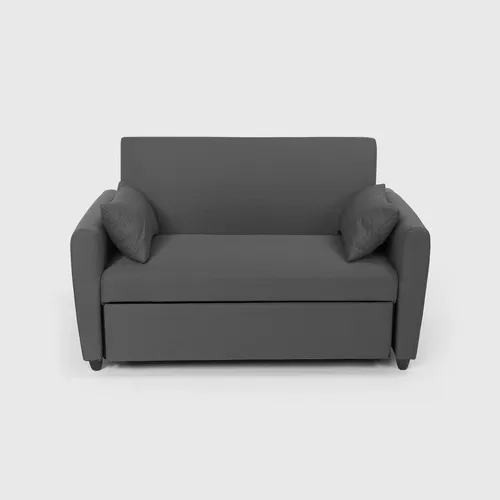 Porto Rico Ausziehbares 2-Sitzer-Schlafsofa - Modernes Design in Dunkel Grau - Entdecken Sie das Porto Rico Schlafsofa: Ein stilvolles 2-Sitzer-Modell, ideal für kleine Räume. Mit einem praktischen Ausziehbett und komfortabler Polsterung ist es der perfekte Begleiter für entspannte Abende und Übernachtungsgäste.