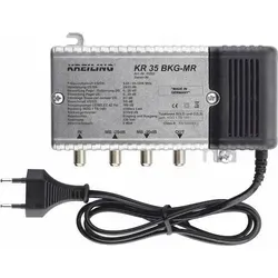 Kreiling BK-Verstärker 35dB - Leistungsstarker Hausanschlussverstärker - Sat-Multischalter mit 35dB Verstärkung für VHF und 25dB für Rückkanal, ideal für optimale Signalübertragung in Ihrem Zuhause.
