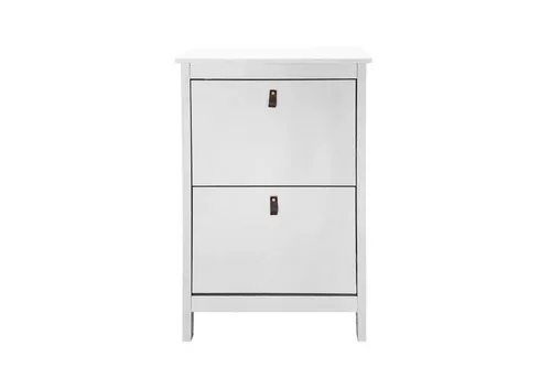HTI-Living Schuhkipper Hayet - Weiß - Schuhschrank mit 2 Fächern, ideal für platzsparende Aufbewahrung und modernen Stil in Ihrem Flur.