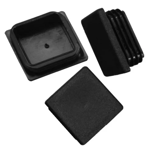 Lamellenstopfen Vierkantrohrstopfen 40 x 40 mm (Außen) Stopfen SCHWARZ (0.7 10 x
