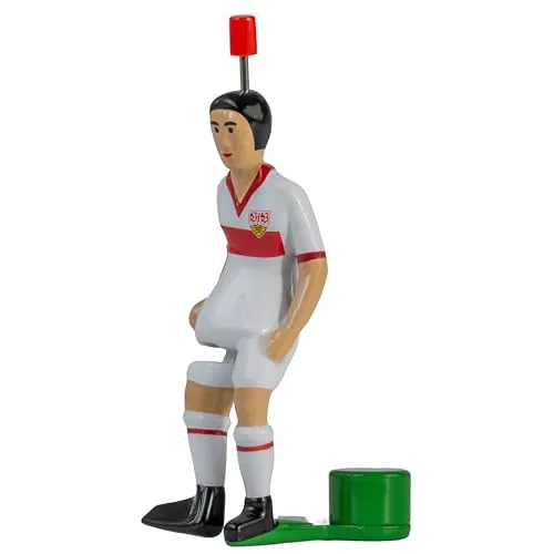 TIPP-KICK Star-Kicker VfB Stuttgart Klassik Edition I Original Spieler für Groß & Klein I Spielspaß mit der Fußball-Figur Spiel I Zubehör I Trikot Weiß/Rot