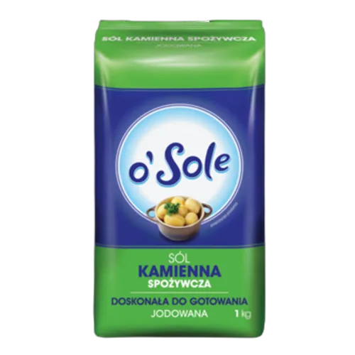 Sól Kamienna spożywcza jodowana 1 kg o'Sole Cenos 5900977001862