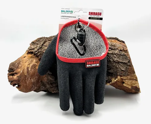 Balzer Shirasu Landehandschuh Links Magnet Clip Universalgröße Landing Glove NEW