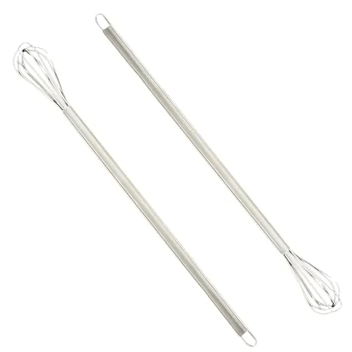 Stück Mini Schneebesen Edelstahl - rührbesen Kleine Rührbesen für Sahne, Eier & Teig - Schneebesen Klein mit Griff, Rühren Von Teig Ideal für Milchaufschäumer, Quirl und Küchenbesen 2