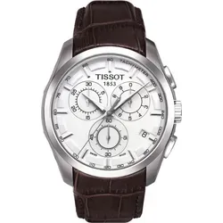 Tissot Couturier Herrenuhr T035.617.16.031.00 - Elegante Armbanduhr für Herren, Swiss Made, mit hochwertigem Lederarmband in Braun und edlem Edelstahl-Gehäuse. Perfekt für jeden Anlass.
