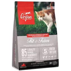 ORIJEN Fit Trim Cat 1,8kg - Hochwertiges Katzenfutter mit freilaufendem Huhn und Truthahn, reich an nahrhaften Proteinen und ideal für aktive Katzen