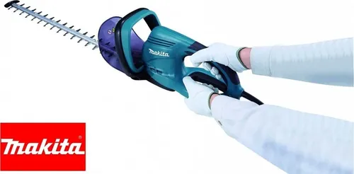 Makita UH5570 Elektro-Heckenschere, 550 W - Leistungsstarke Heckenschere für Heim und Garten mit ergonomischem Multigriff für maximalen Komfort und Sicherheit durch elektrische Motorbremse und Anstoßschutz.