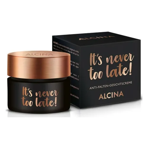 ALCINA It's never too late Gesichtscreme 50ml - Medizinische Körperpflege mit Matrixyl für sichtbare Faltenreduktion und verbesserte Hautelastizität. Ideal für eine vitale und jüngere Haut.
